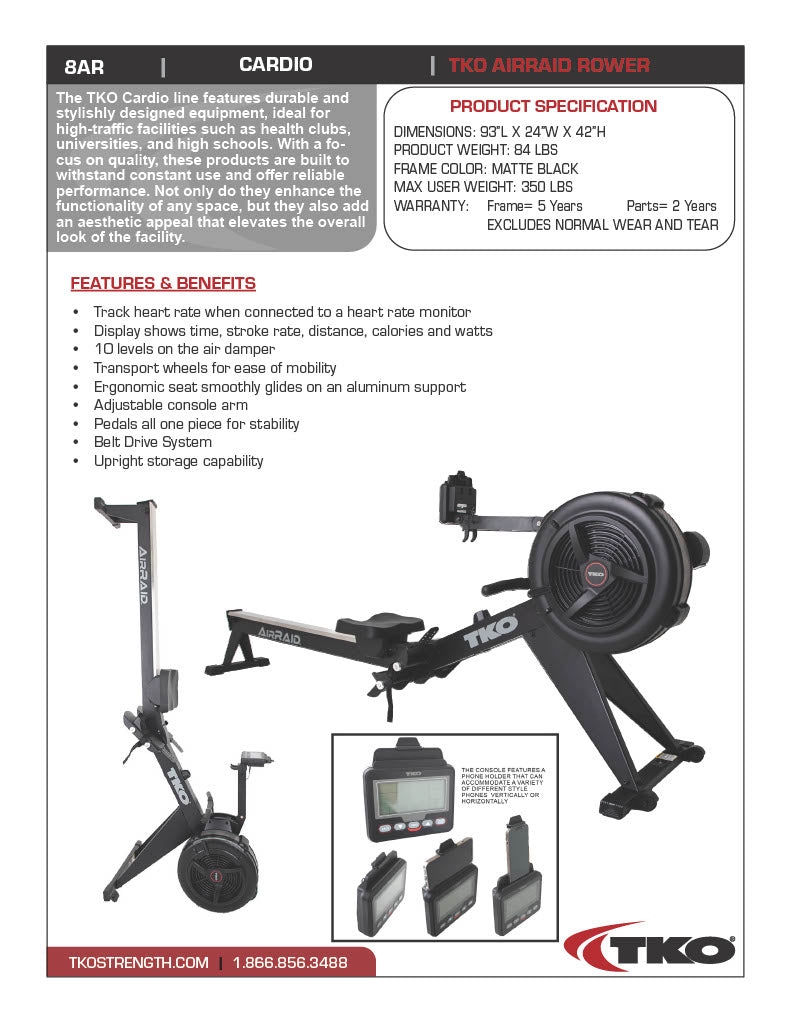 TKO AirRaid Rower