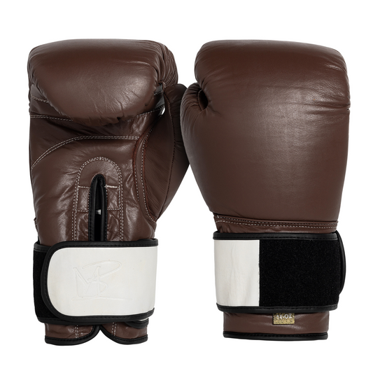 Maroon Bell Hook & Loop Buffalo Leather Boxing Gloves